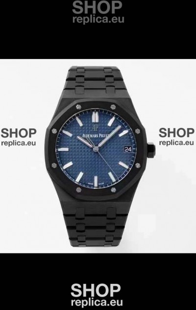 Audemars Piguet Royal Oak PVD Coated Swiss Replica Watch 3120 Swiss Movement - Blue Dial 
