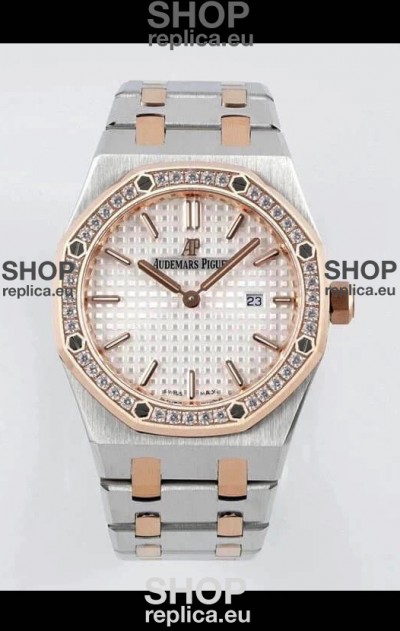 Audemars Piguet Royal Oak 33MM Two Tone Casing White Dial 1:1 Mirror Replica Watch