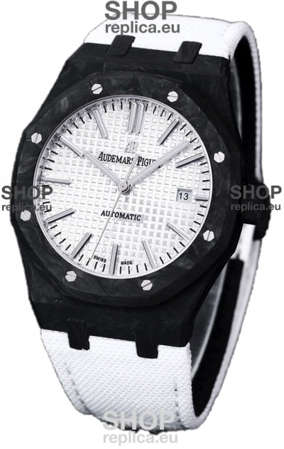 Audemars Piguet Royal Oak Ref.15400 Forged Carbon Casing Watch White Dial in 1:1 Mirror Replica
