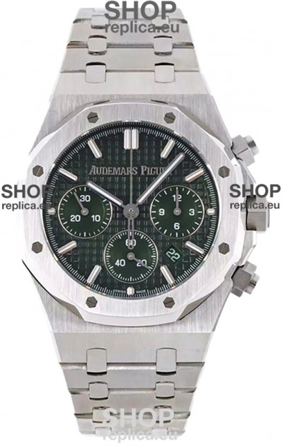 Audemars Piguet Royal Oak Chronograph 1:1 Mirror Replica - 904L Steel in Green Dial 41MM