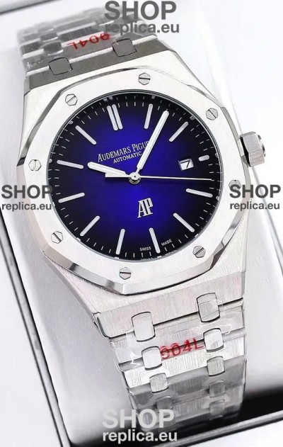 Audemars Piguet Royal Oak Jumbo Extra Thin Edition Watch in Blue Dial - 39MM in 904L Steel Case