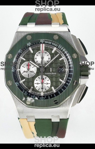 Audemars Piguet Royal Oak Offshore Chronograph Green Dial 1:1 Super Clone Replica Watch - 904L Steel
