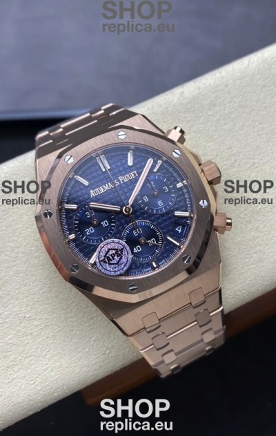 Audemars Piguet Royal Oak Super Clone - Blue Dial Rose Gold Casing 41MM