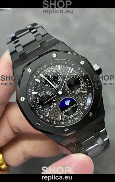 Audemars Piguet Royal Oak Perpetual Calendar Super Clone Black Ceramic Replica Watch