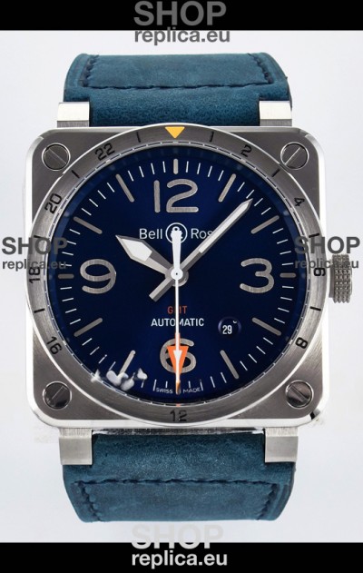 Bell & Ross BR03-93 GMT Edition Blue Dial 1:1 Mirror Replica Watch 