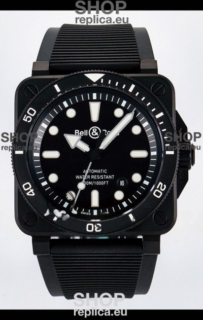 Bell & Ross BR03-92 Divers Edition PVD Coated 1:1 Mirror Replica Black Dial