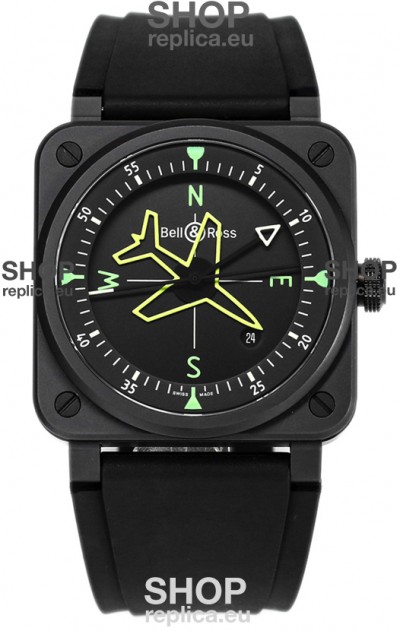 Bell and Ross BR03 Gyrocompass PVD Coated Swiss Replica Watch 41MM
