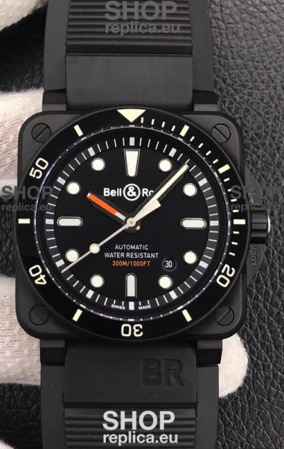 Bell & Ross BR03-92 Diver DLC Coated Black Dial Swiss Replica Watch 1:1 Mirror Replica
