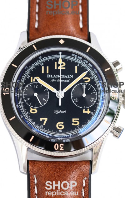 Blancpain Air Command Black Dial Steel Casing 1:1 Mirror Replica Watch