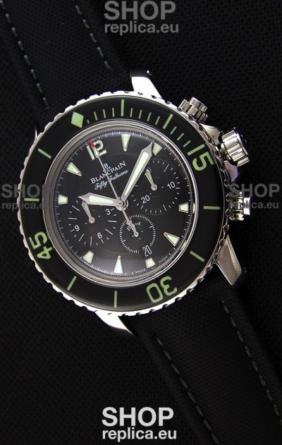 Blancpain Blancpain Fifty Fathoms Chronograph Flyback Black 1:1 Mirror Replica Watch