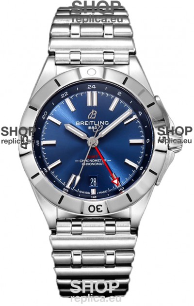 Breitling Chronomat Automatic GMT 40 Blue Dial 1:1 Mirror Swiss Replica Watch 