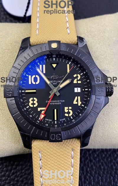 Breitling Avenger GMT 45V32395101B1X1 1:1 Mirror Swiss Replica Watch - Titanium Case