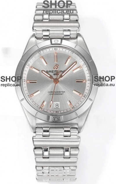 Breitling Chronomat 36MM Stainless Steel Casing 1:1 Mirror Replica Watch Steel Dial