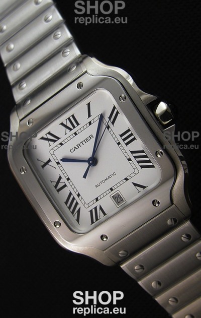 Cartier Santos De Cartier 1:1 Mirror Replica - 36MM Stainless Steel Watch 