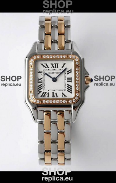 PANTHERE de Cartier Edition 27mm 1:1 Mirror Swiss Watch Rose Gold Two Tone Casing