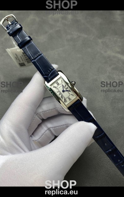 Cartier Tank Americaine Ladies Swiss Quartz Watch 1:1 Mirror Replica Steel Casing