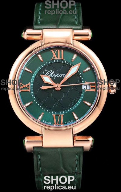 Chopard Imperiale White Dial Swiss Automatic Replica Watch in Rose Gold Case 904L Steel 