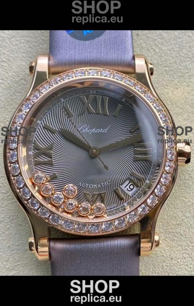 Chopard Happy Sport 1:1 Mirror Swiss Automatic Replica Watch 36MM in Rose Gold Casing