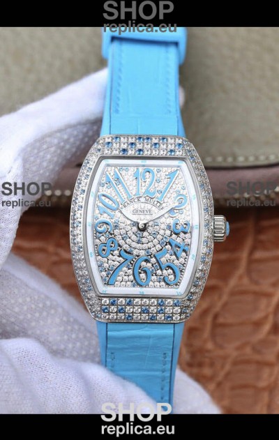 Franck Muller Vanguard Ladies 1:1 Mirror Swiss Replica Watch 32MM Wide Steel Casing