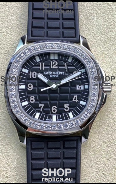 Patek Philippe Aquanaut LUCE 5072A-001 Quartz Swiss Replica Watch in Black Dial 35MM
