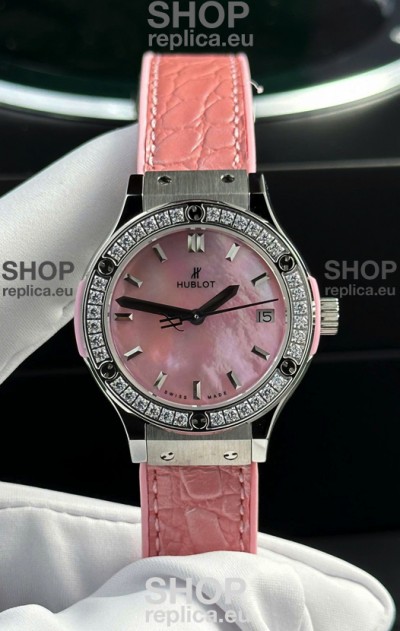 Hublot Super Clone Classic Fusion Titanium 33MM 1:1 Mirror Replica Watch Pink MOP Dial