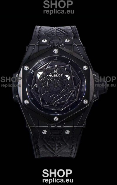 Hublot Big Bang One Click Sang Bleu 1:1 Mirror Replica in Ceramic Casing - 45MM Black Dial