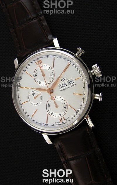 IWC Portofino Chronograph IW391022 White Dial 1:1 Mirror Replica Watch 