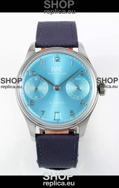 IWC Super Clone Portugieser Swiss 1:1 Mirror Replica Watch Turquoise Dial Steel Case Watch