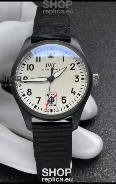 IWC Pilot's IW326905 BLACK ACES Ceramic 41MM 1:1 Mirror Replica Watch in White Dial 