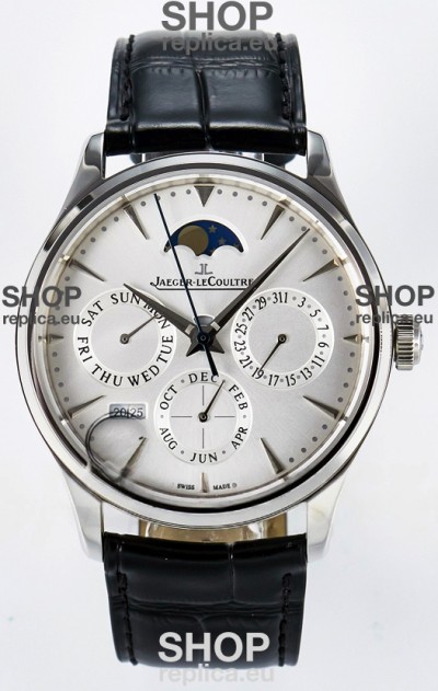 Jaeger LeCoultre Super Clone Master Ultra Thin Perpetual Calendar White Dial Watch