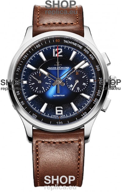 Jaeger LeCoultre Polaris Q9028181 Chronograph Blue Dial Swiss Replica Watch 