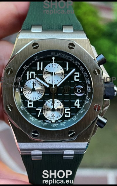Audemars Piguet Royal Oak Offshore Black Dial Chronograph 1:1 Mirror Replica Watch - 904L Steel 