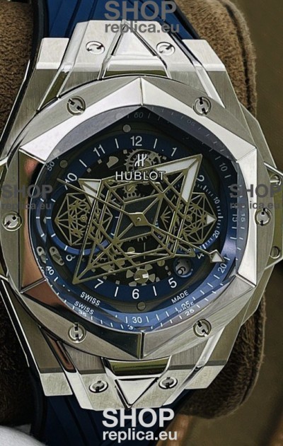 Hublot Big Bang UNICO Sang Bleu II Stainless Steel 1:1 Mirror Quality Swiss Replica Watch 