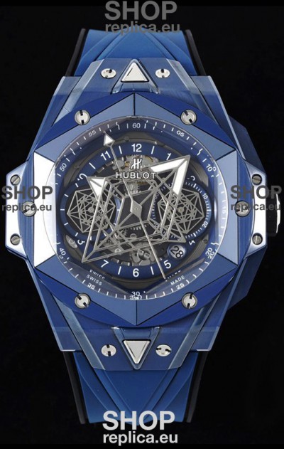 Hublot Big Bang UNICO Sang Bleu II Blue Ceramic 1:1 Mirror Quality Swiss Replica Watch 