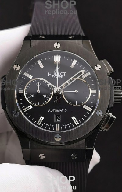 Hublot Classic Fusion Chronograph Ceramic Casing/Bezel Black Dial 1:1 Mirror Replica Watch 