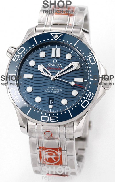 Omega Seamaster 300M Master Chronometer Blue Swiss 904L Steel 1:1 Mirror Replica Watch