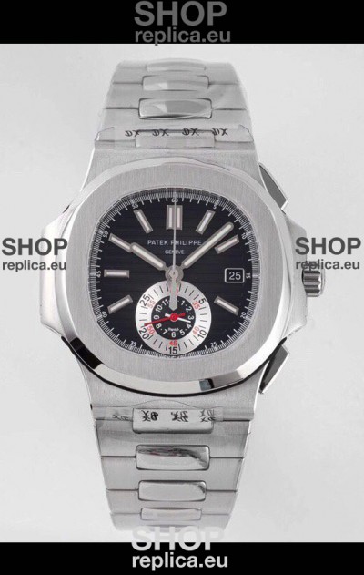 Patek Philippe Nautilus 5980/1A 904L Steel Case in Black Dial - 1:1 Mirror Replica