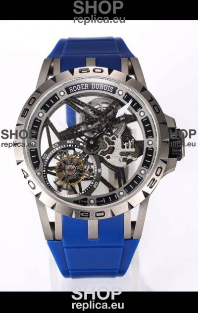 Roger Dubuis Excalibur Spider Flying Tourbillon Skeleton Titanium Casing 45MM 1:1 Mirror Swiss Watch