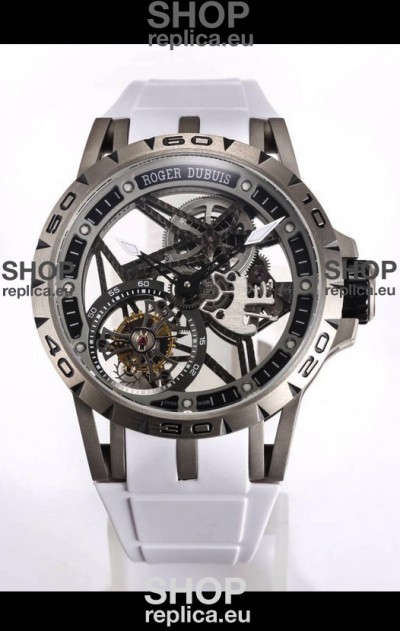 Roger Dubuis Excalibur Spider Flying Tourbillon Skeleton Titanium Casing 45MM 1:1 Mirror Swiss Watch