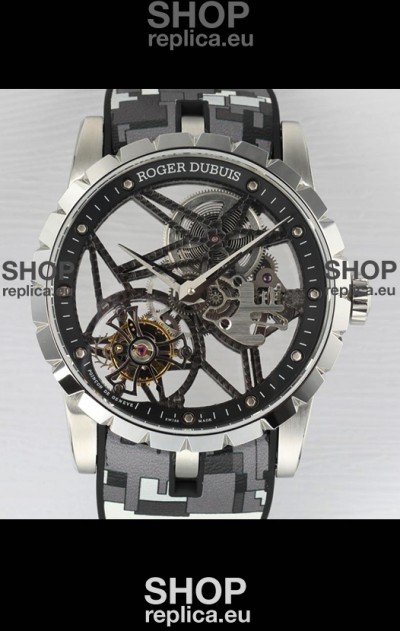 Roger Dubuis Excalibur Spider Flying Tourbillon Skeleton Steel Casing 42MM 1:1 Mirror Swiss Watch