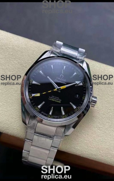 Omega Aqua Terra 150M Black Dial 904L Steel Casing Colored Hand 1:1 Mirror Replica 41MM 