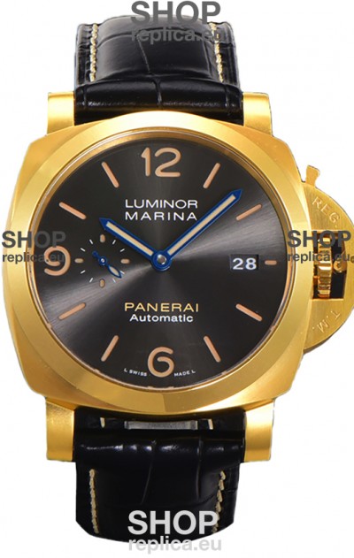 Panerai Luminor Marina PAM1115 1:1 Mirror Swiss Replica Watch 44MM Yellow Gold 