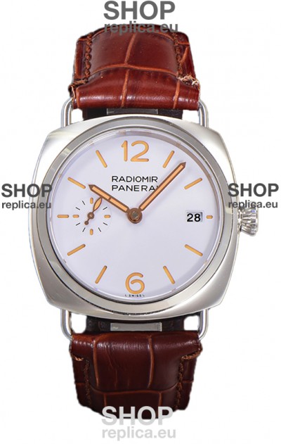 Panerai Radiomir PAM1292 Quaranta 40MM 904L Steel White Dial Watch in 1:1 Mirror Replica 