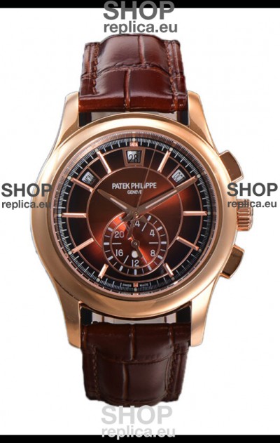 Patek Philippe 5205 Complications Moonphase Brown Dial 1:1 Mirror Swiss Replica Watch