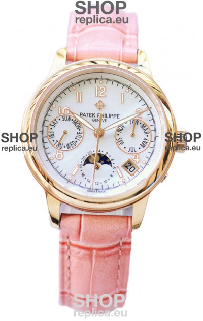 Patek Philippe Grand Complications Ladies First Perpetual Calendaer Rose Gold Swiss Replica Watch 