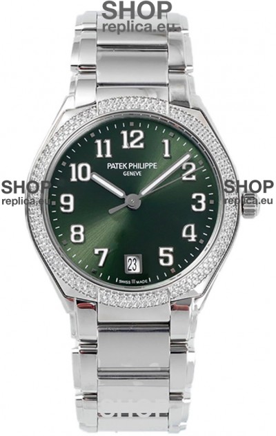Patek Philippe Twenty-4 Green Dial 904L Steel Casing 1:1 Mirror Replica Watch 36MM