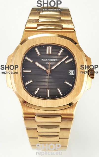 Patek Philippe Super Clone Nautilus 5711/1R-001 in Rose Gold Grey Dial