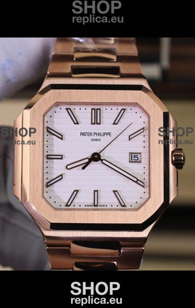 Patek Philippe Cubitus 5821 Rose Gold White Dial Swiss Replica Watch