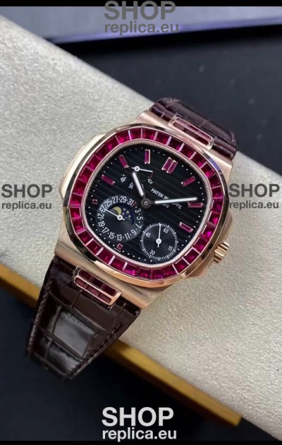 Patek Philippe Nautilus 5724R 1:1 Quality Swiss Replica Watch in Black Dial