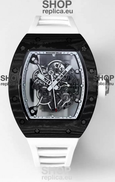Richard Mille RM055 Black Carbon Casing 1:1 Superclone Genuine Tourbillon Watch 